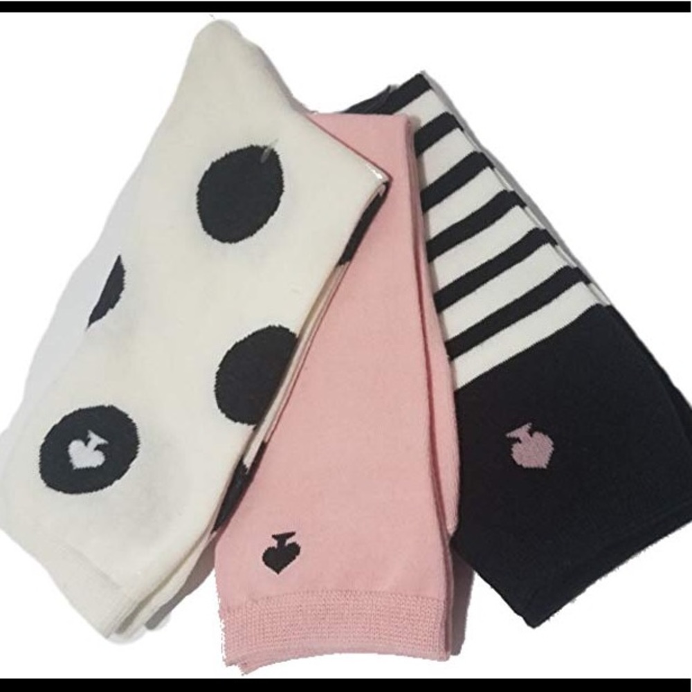 KATE SPADE 3-Pack Solid, Stripe, Polka Dot NWT